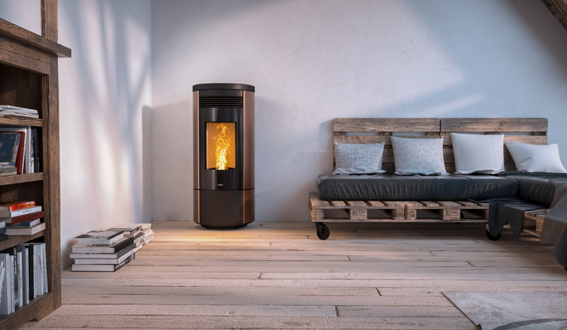 Nobis poêle à pellets A 13 V Round Top 12 kw