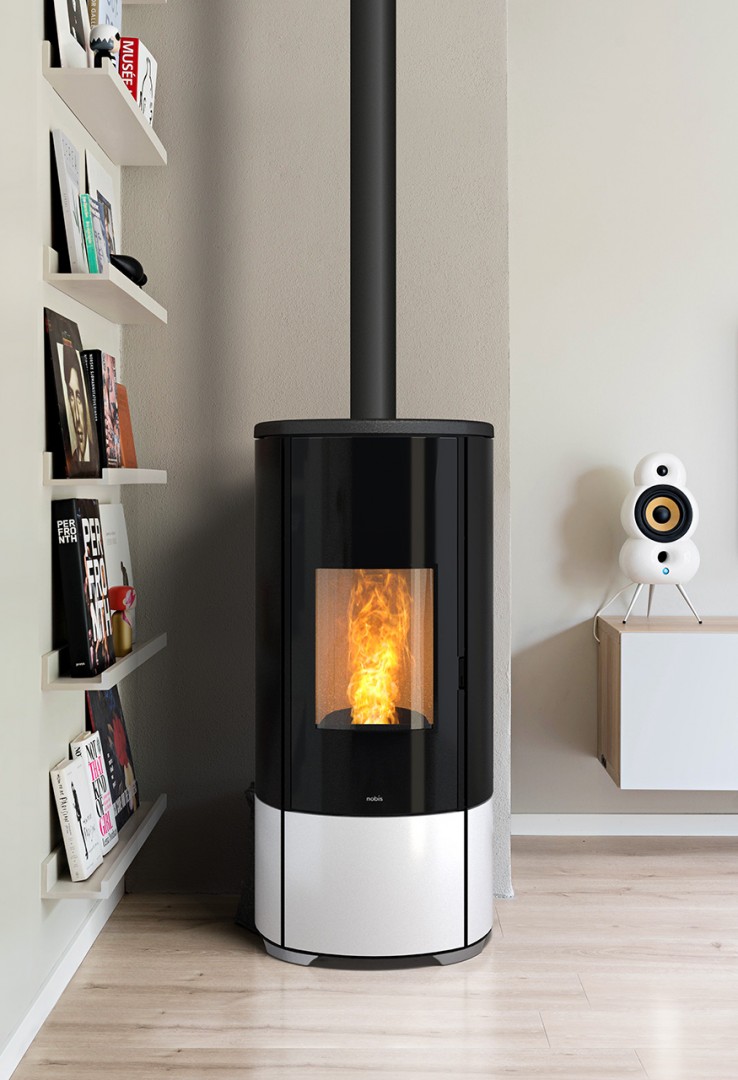 Nobis poêle à pellets A 8 V Round Top 8 kw