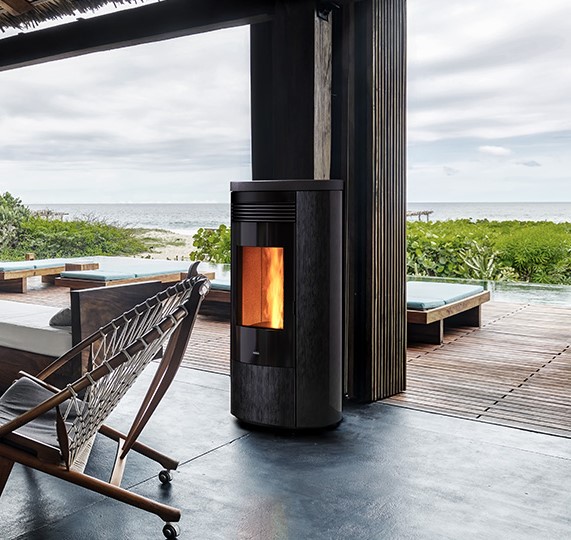 Nobis poêle à pellets A13 V round glass  Top 13 kw