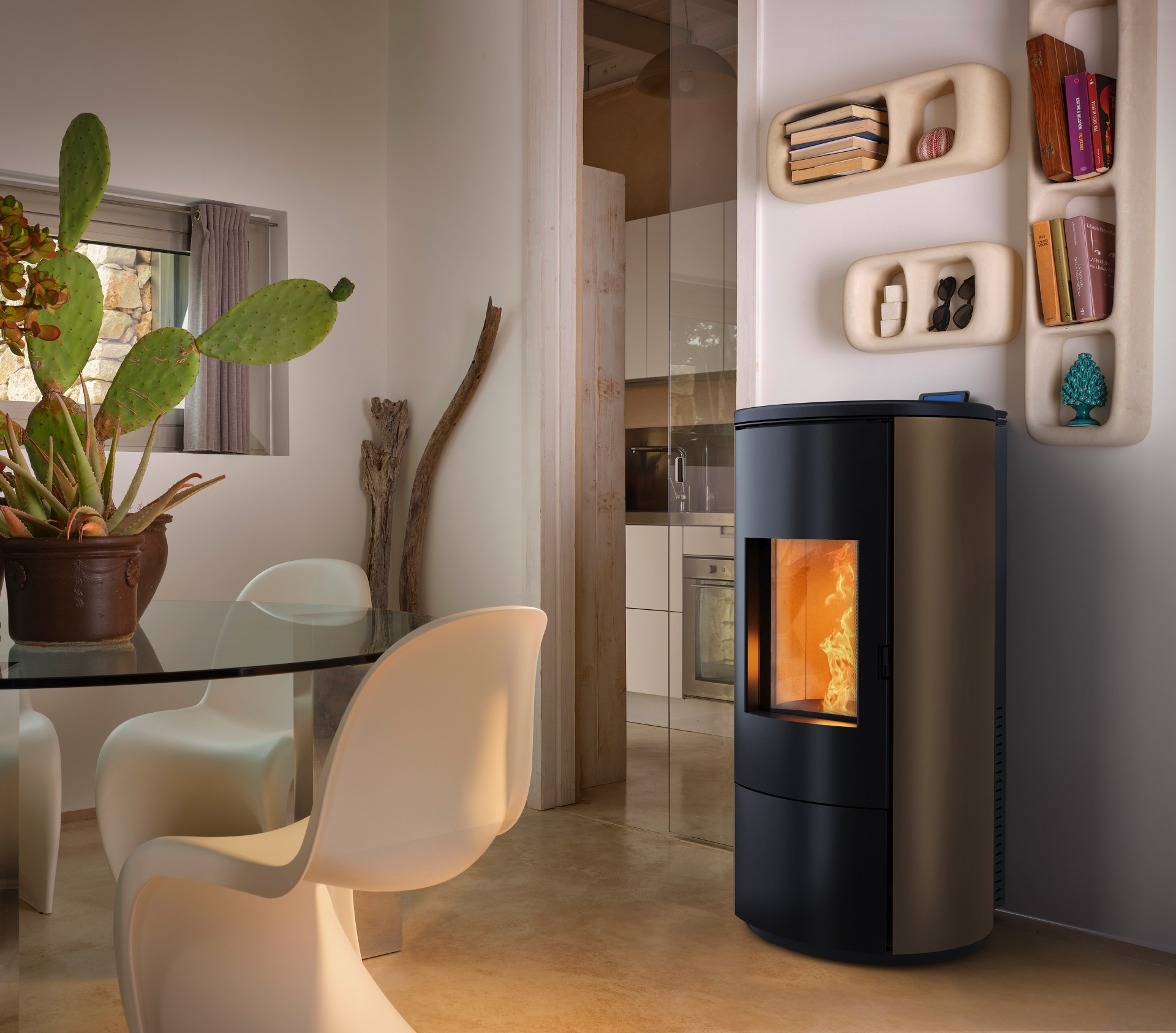 Nobis poêle à pellets A 10 Round Steel 10 kw