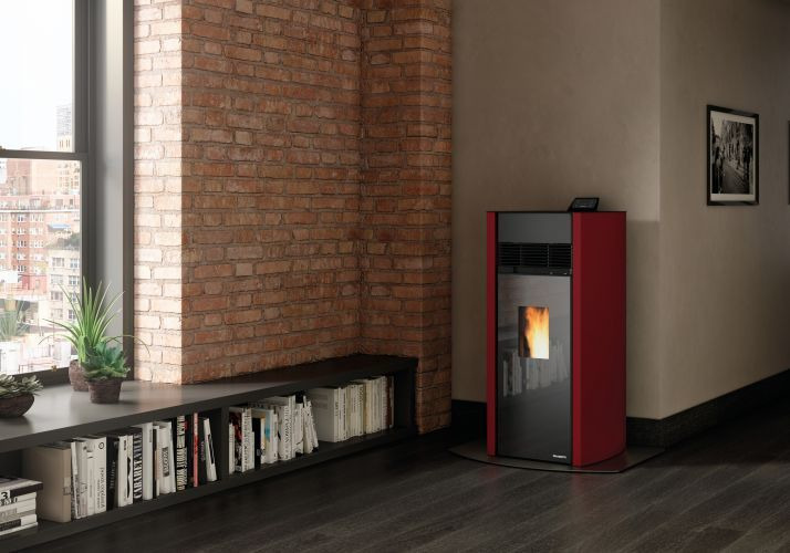 Macdimo SA, Poêle à pellets granulés Palazzetti Ecofire AURORA US 9 ou  12 kW Pro2 Acier