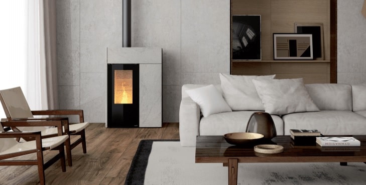 Dielle Ghibli hybrid  50 Poêles hybride bois/pellets - Poelerie Pitchot Jemeppe (Liège)