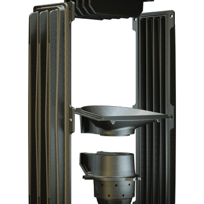 La noblesse de la fonte : le cœur battant des poêles à pellets Nobis. Au centre de chaque poêle à pellets Nobis se trouve un élément qui fait toute la différence : un corps de chauffe en fonte, massif, durable et conçu pour offrir une chaleur incomparable