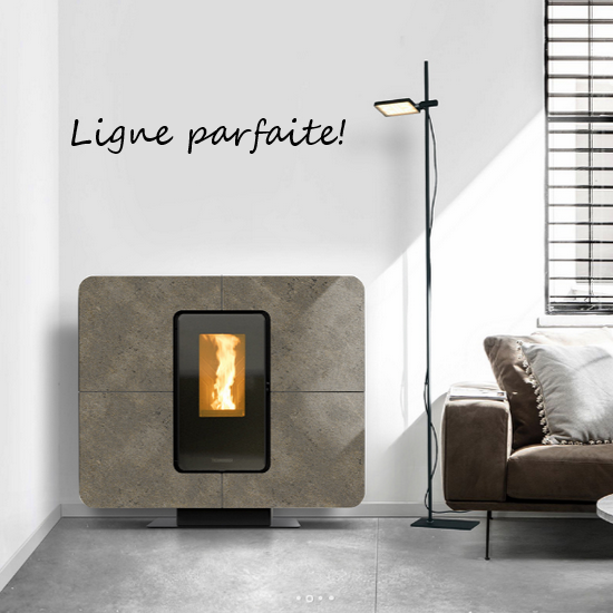 Thermorossi SlimQuadro 11 verre Poêles à pellets - Poelerie Pitchot Jemeppe (Liège)