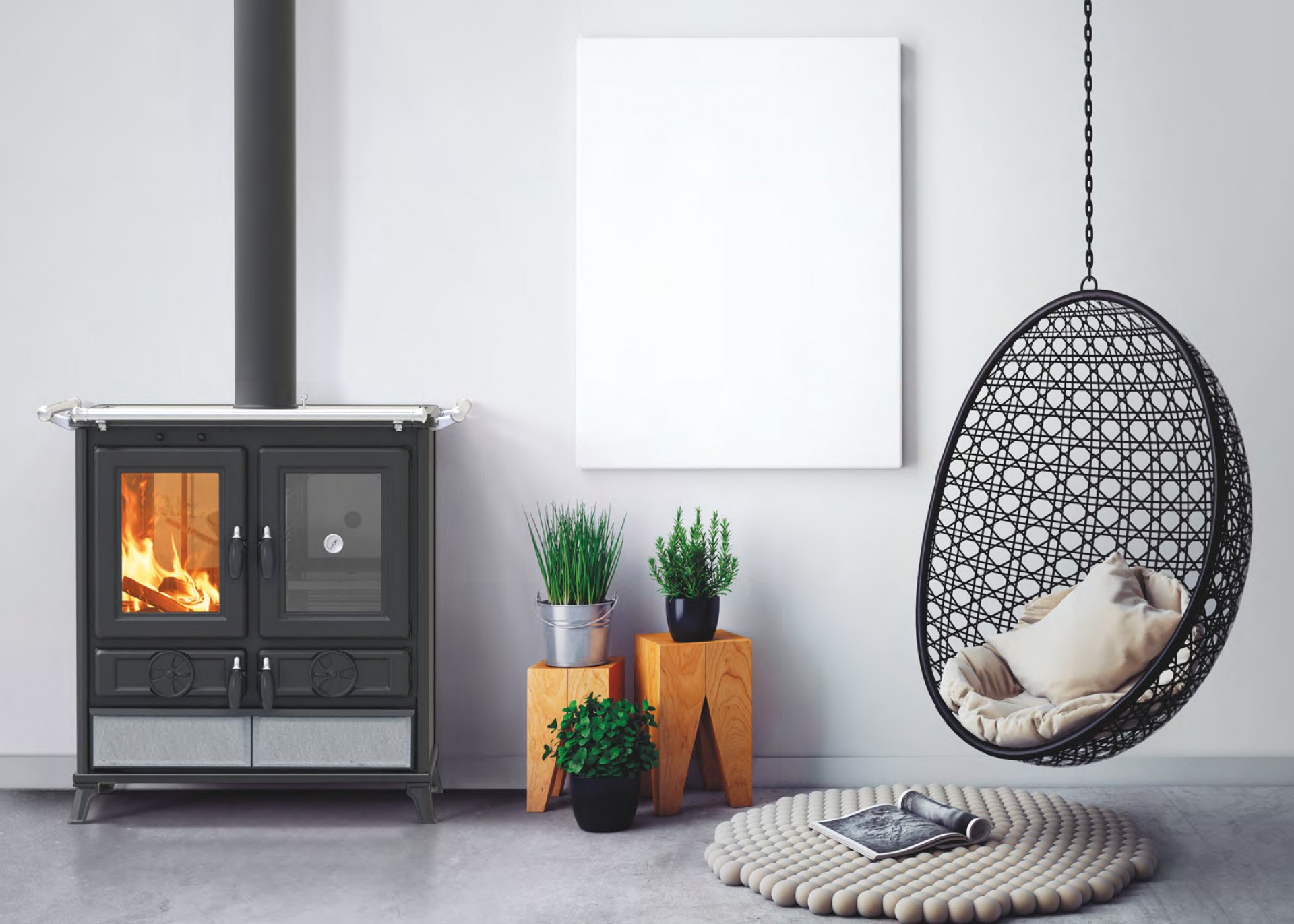 Violetta  beige Thermorossi - Poêles à bois - Poelerie Pitchot Liège / Jemeppe